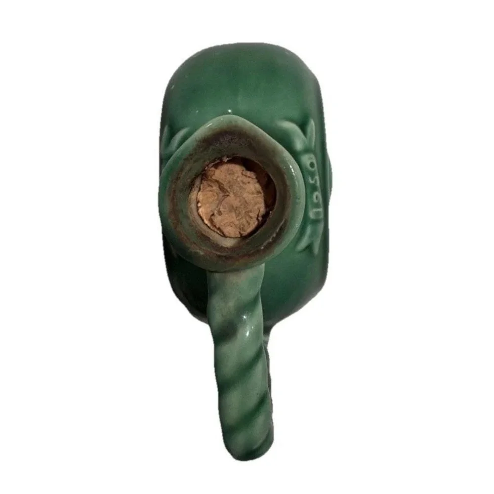 Gouda Hulstkamp‎ Green Pottery MoonFlask Decanter Bottle 1775 7.1/4